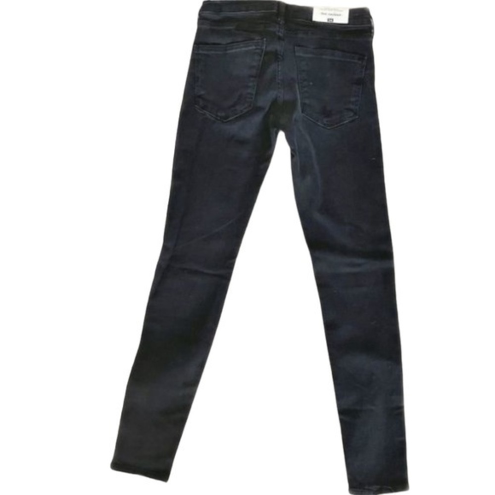 #0079 Zara | The Skinny | skinny mid rise distressed black jeans NEW womens sz 2